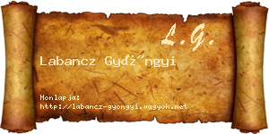 Labancz Gyöngyi névjegykártya