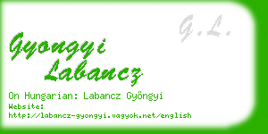 gyongyi labancz business card